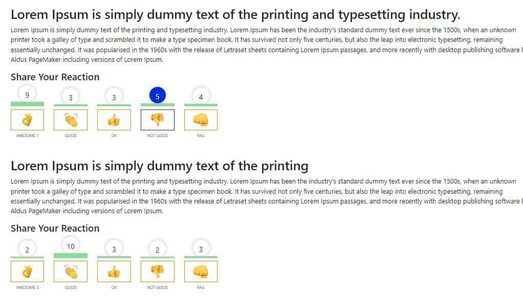 Advance Like Dislike System and graph In PHP MySQL OOPS with jquery ajax