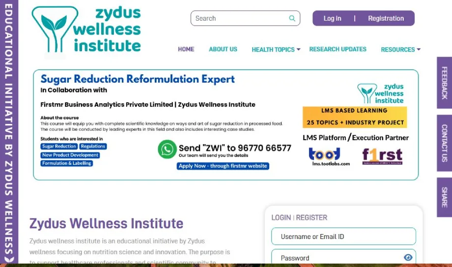 Zydus Wellness Institute Pvt. Ltd