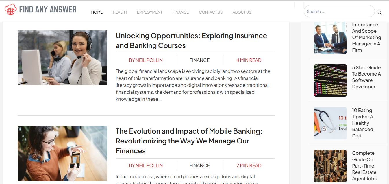 Findanyaswer bloging site to display ads according to url params